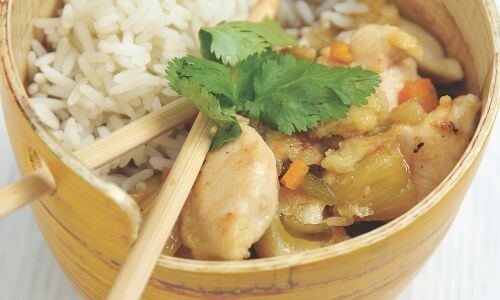 Sweet And Sour Pork With Rice